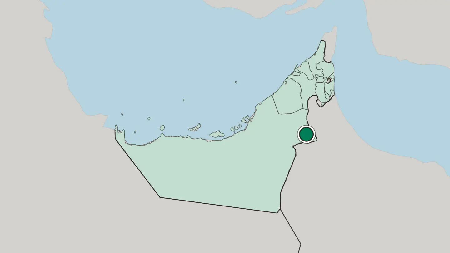 Map of Al Ain City in United Arab Emirates