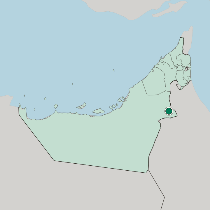 Map showing Al Ain City — In United Arab Emirates
