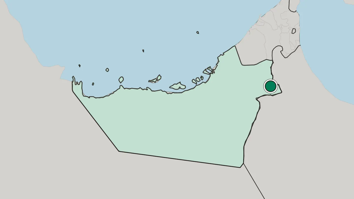 Map of Al Ain City in United Arab Emirates