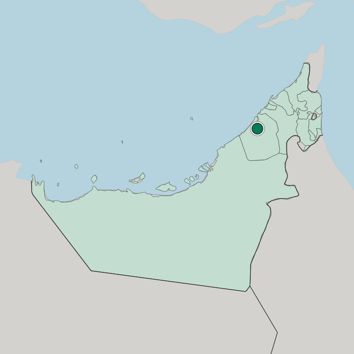 Map showing Dayrah — In United Arab Emirates