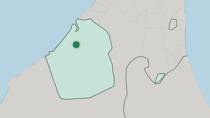 Map of Dubai in United Arab Emirates
