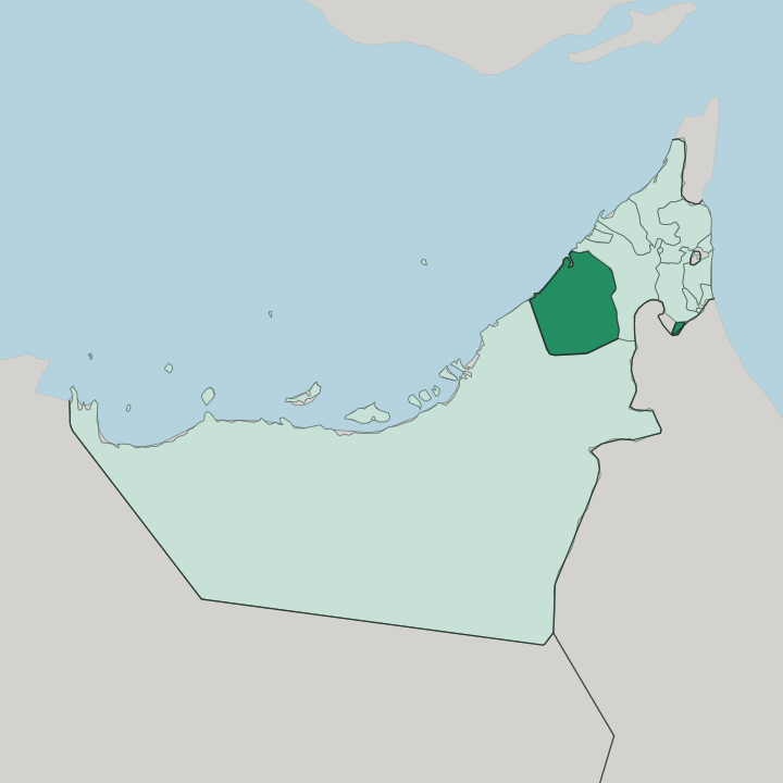 Map showing Dubai — In United Arab Emirates