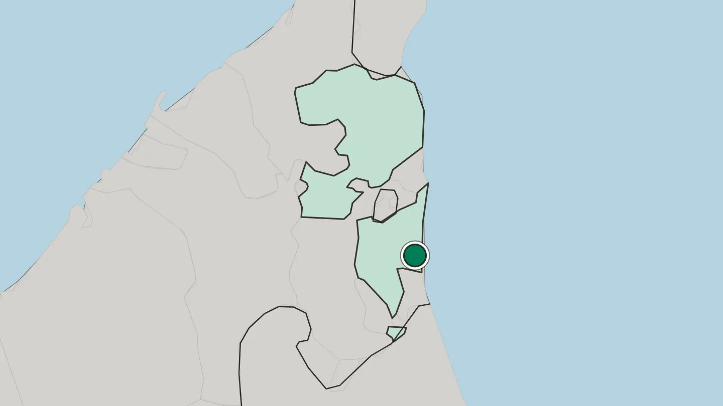 Map of Fujairah in United Arab Emirates