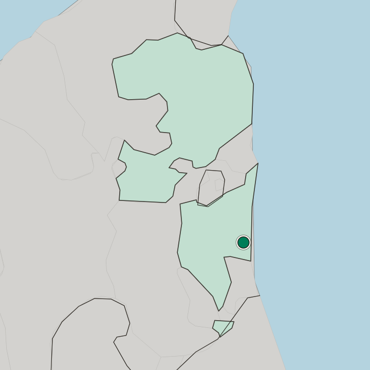 Map showing Fujairah — In Emirate of Fujairah