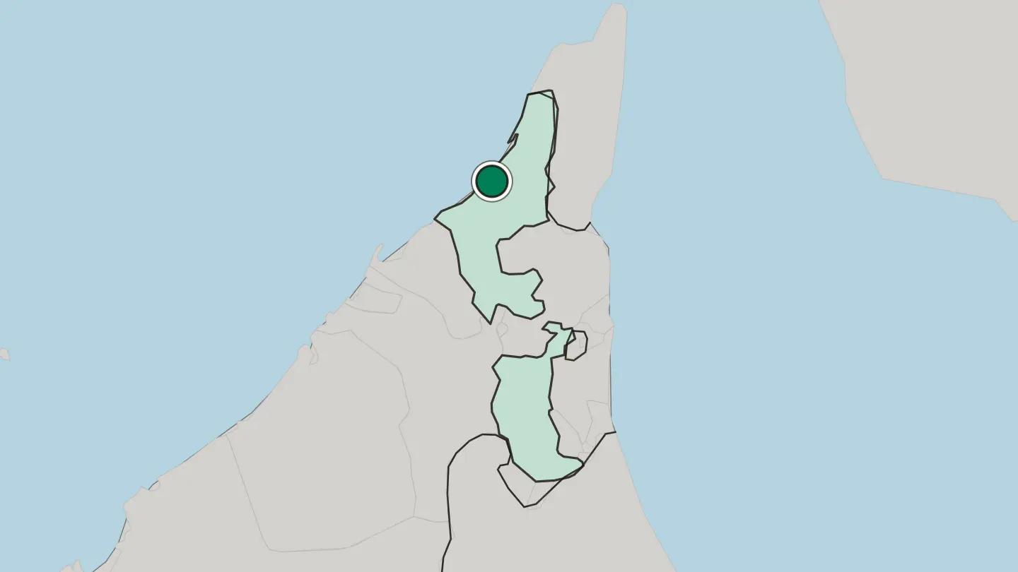 Map of Ras Al Khaimah in United Arab Emirates
