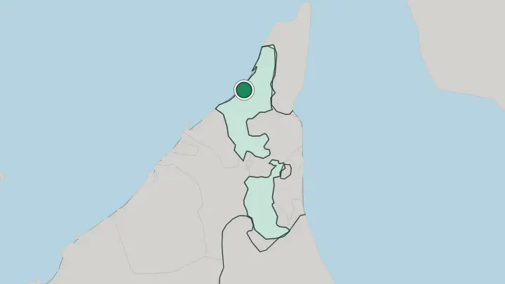 Map of Ras Al Khaimah in United Arab Emirates
