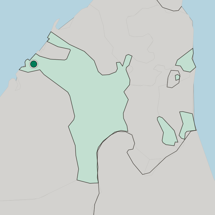 Map showing Sharjah — In Emirate of Sharjah