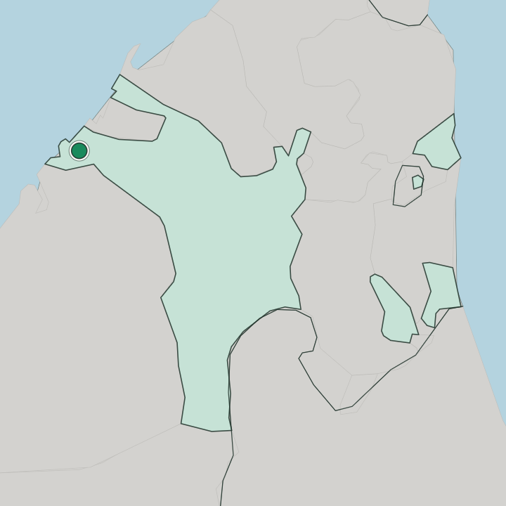 Map showing Sharjah — In Emirate of Sharjah