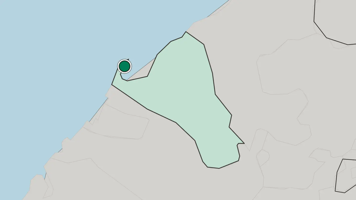 Map of Umm Al Quwain City in United Arab Emirates