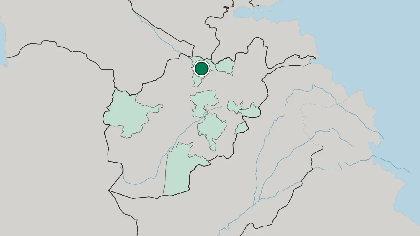 Map of Mazār-e Sharīf in Afghanistan