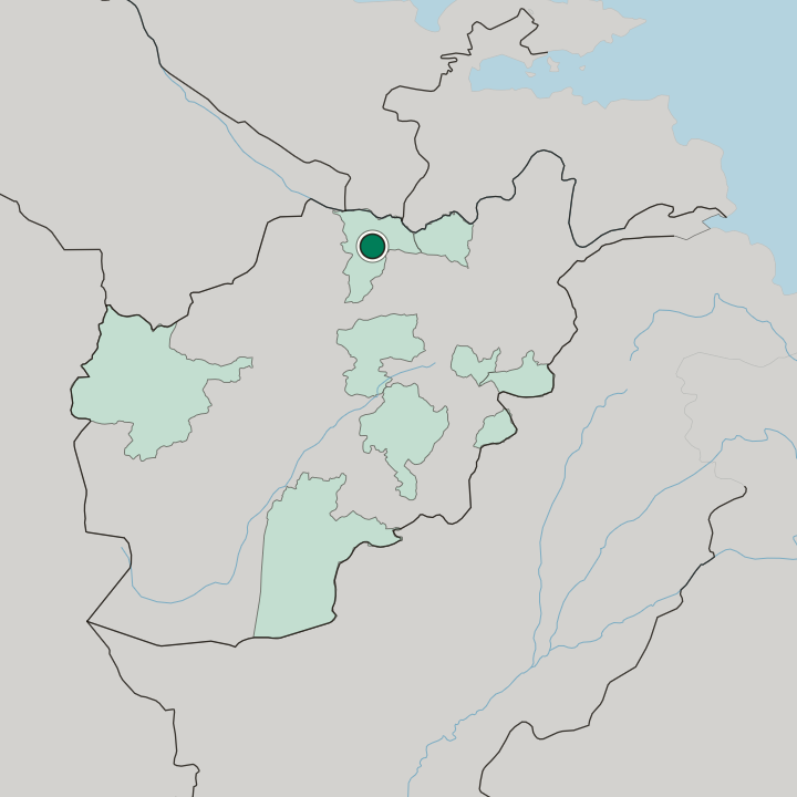 Map showing Mazār-e Sharīf — In Afghanistan