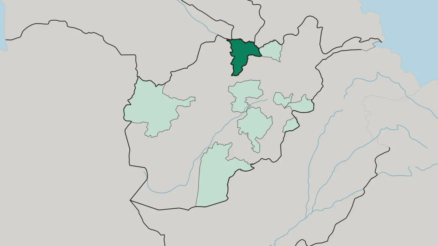 Map of Balkh in Afghanistan