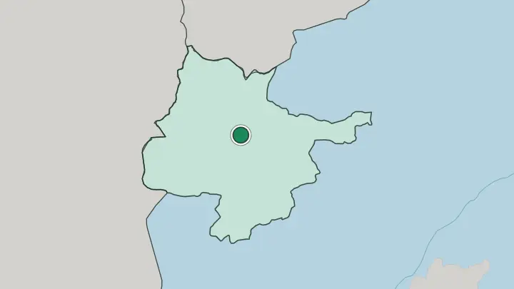 Map of Herāt in Afghanistan