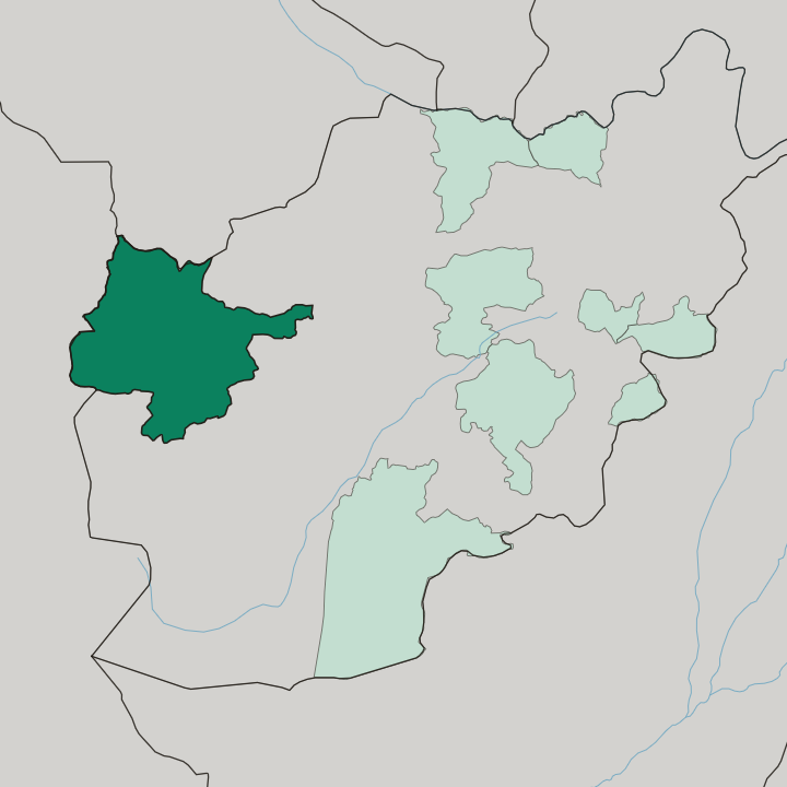 Map showing Herāt — In Afghanistan