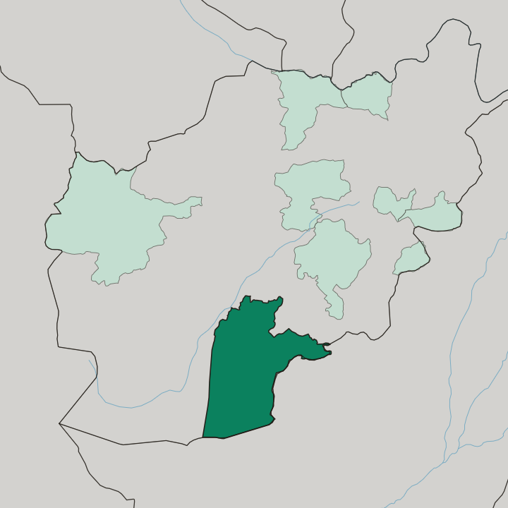 Map showing Kandahār — In Afghanistan