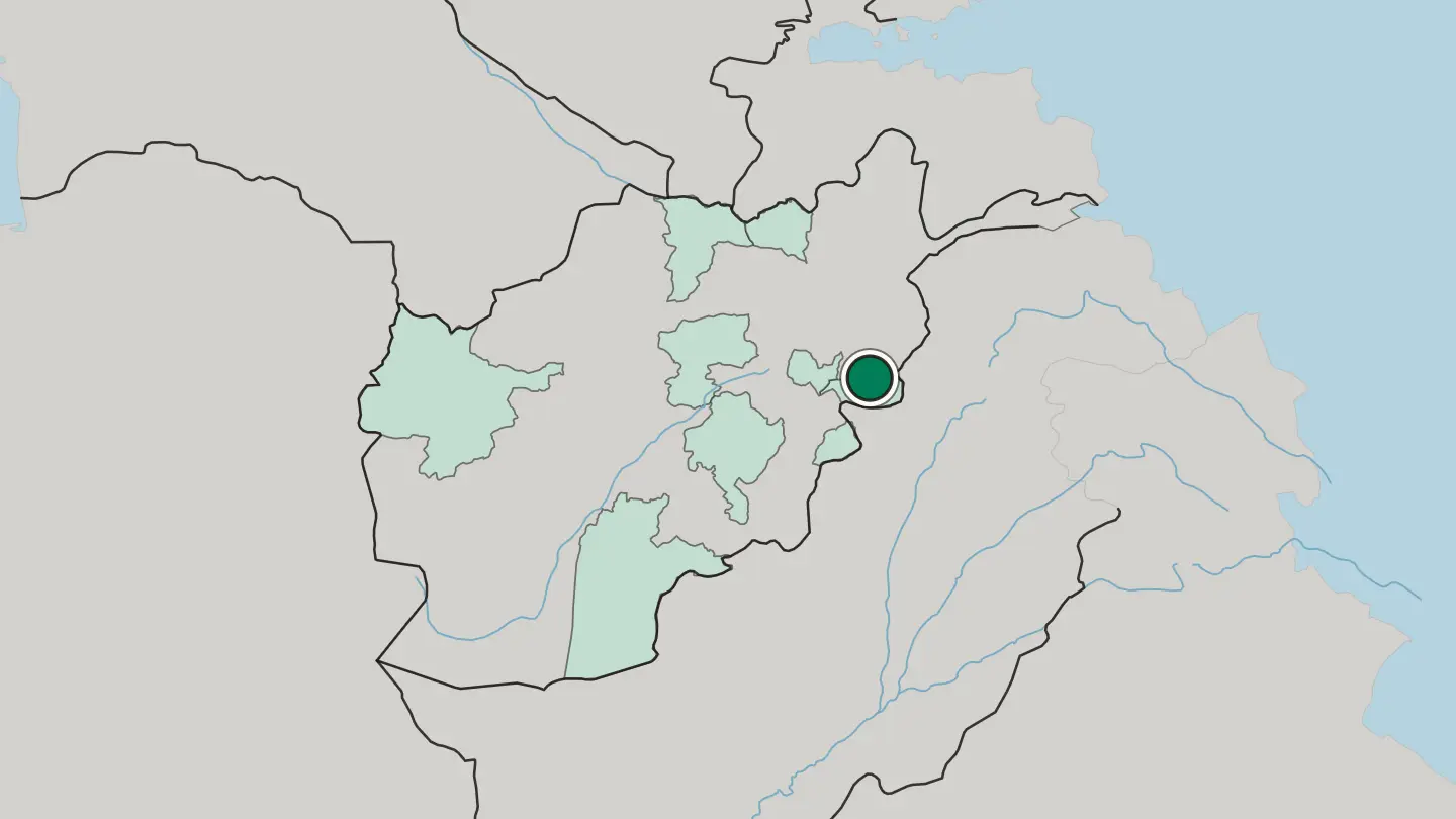 Map of Jalālābād in Afghanistan