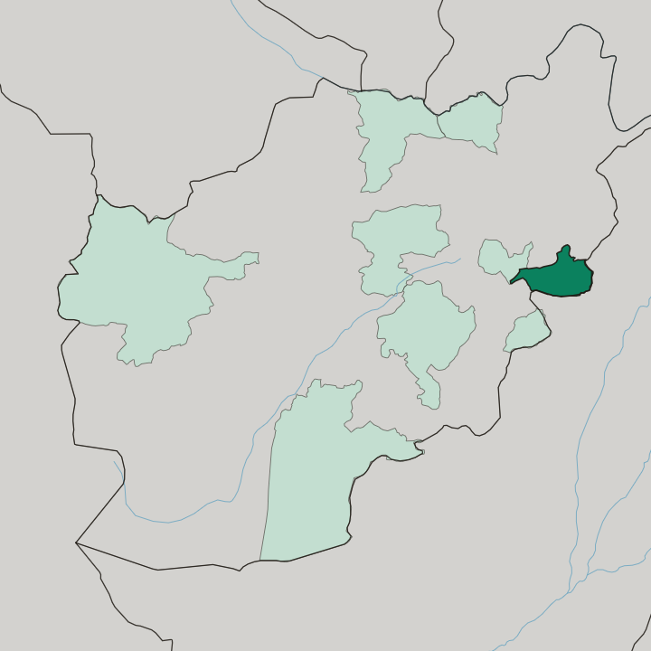 Map showing Nangarhār — In Afghanistan