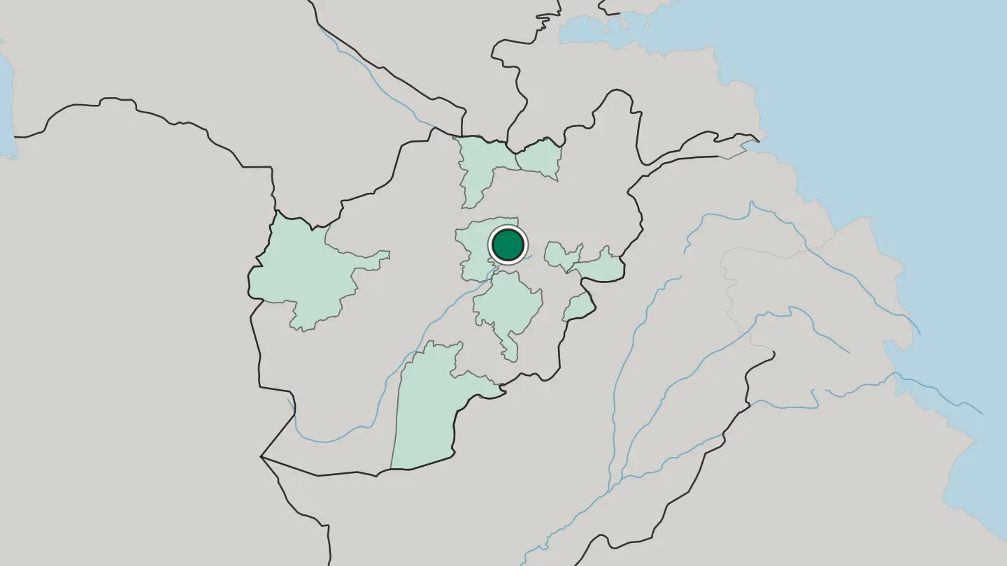 Map of Bāmyān in Afghanistan