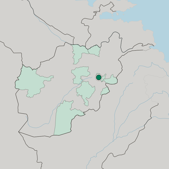 Map showing Kabul — In Afghanistan
