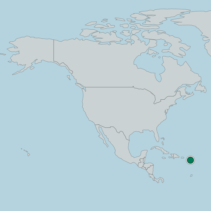 Map showing Antigua and Barbuda — In North America
