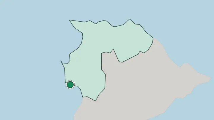 Map of Durrës in Albania