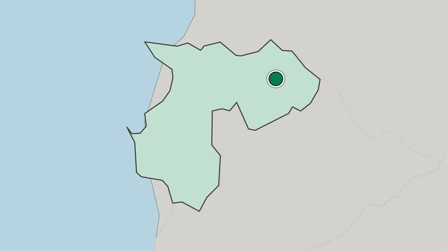 Map of Krujë in Albania