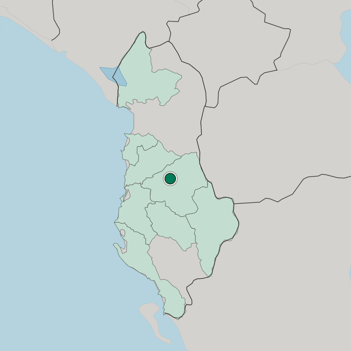 Map showing Elbasan — In Albania