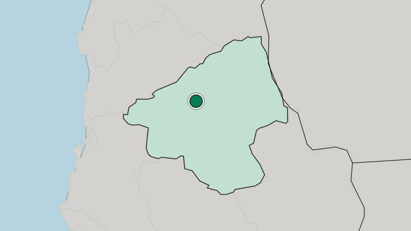 Map of Elbasan in Albania