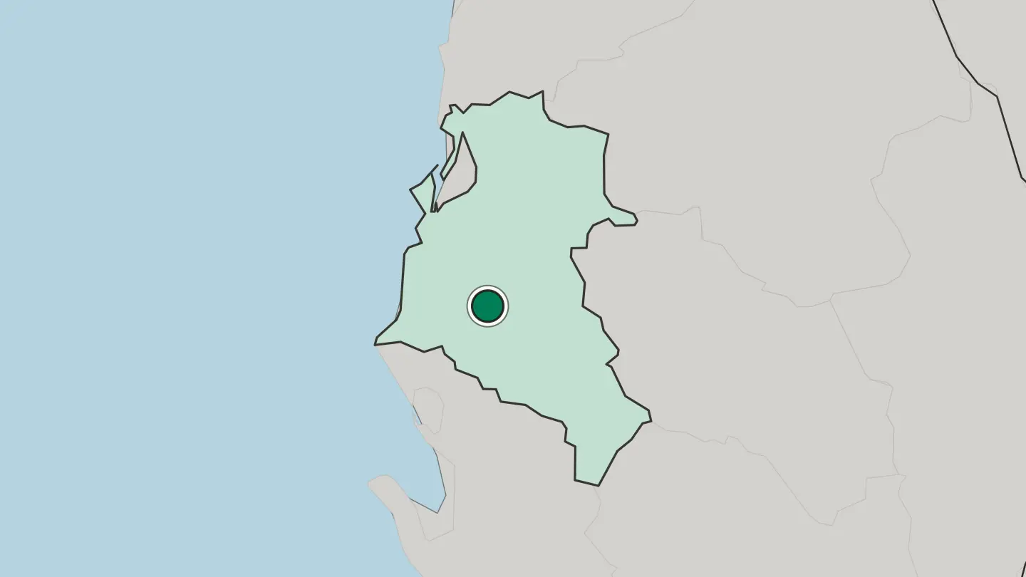Map of Fier in Albania