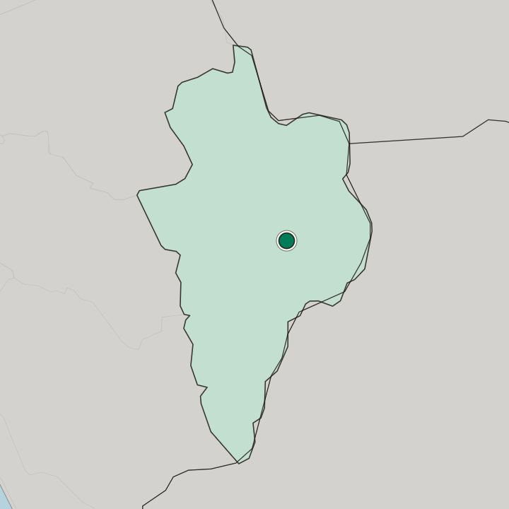 Map showing Korçë — In Qarku i Korçës