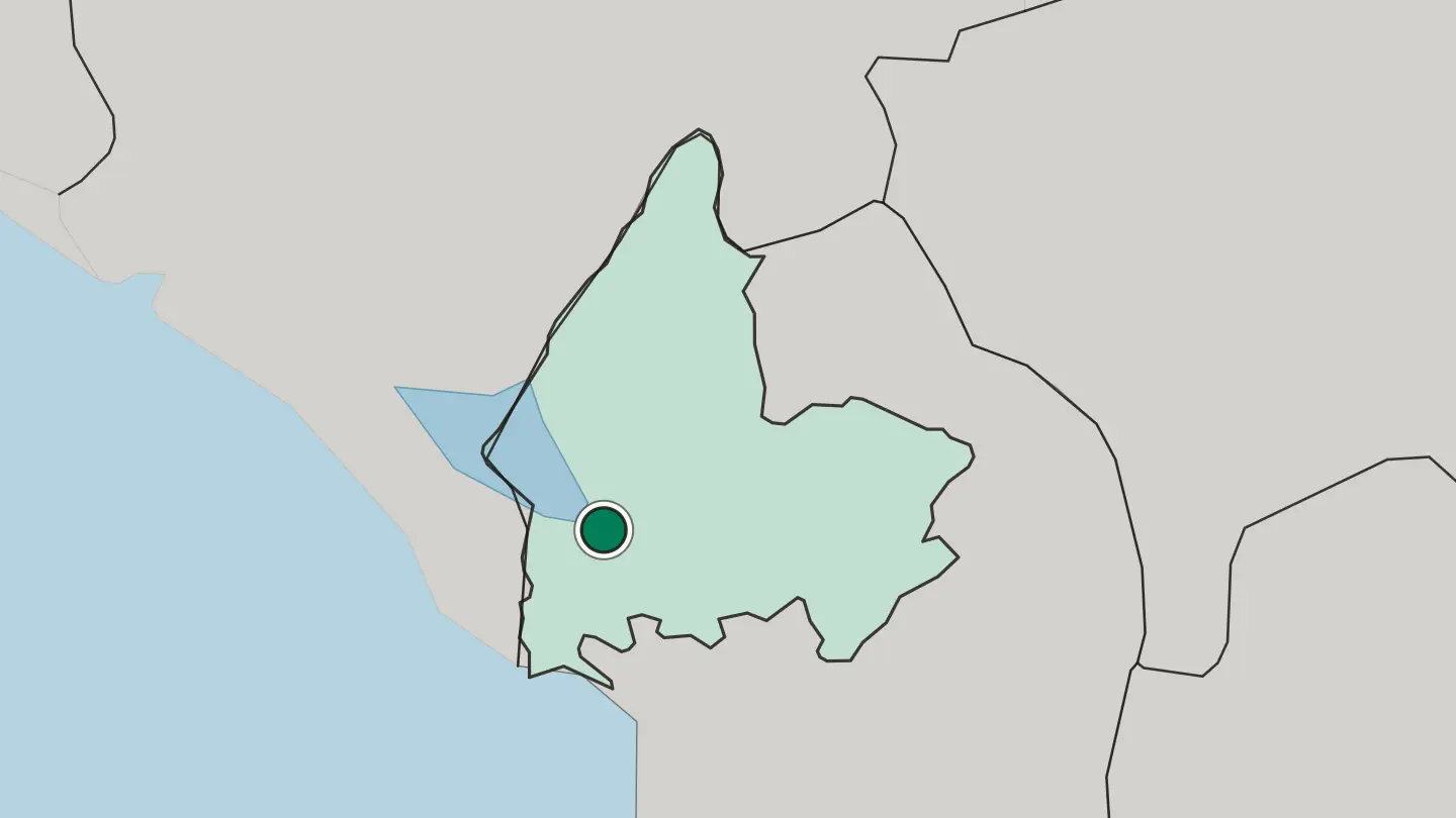 Map of Shkodër in Albania