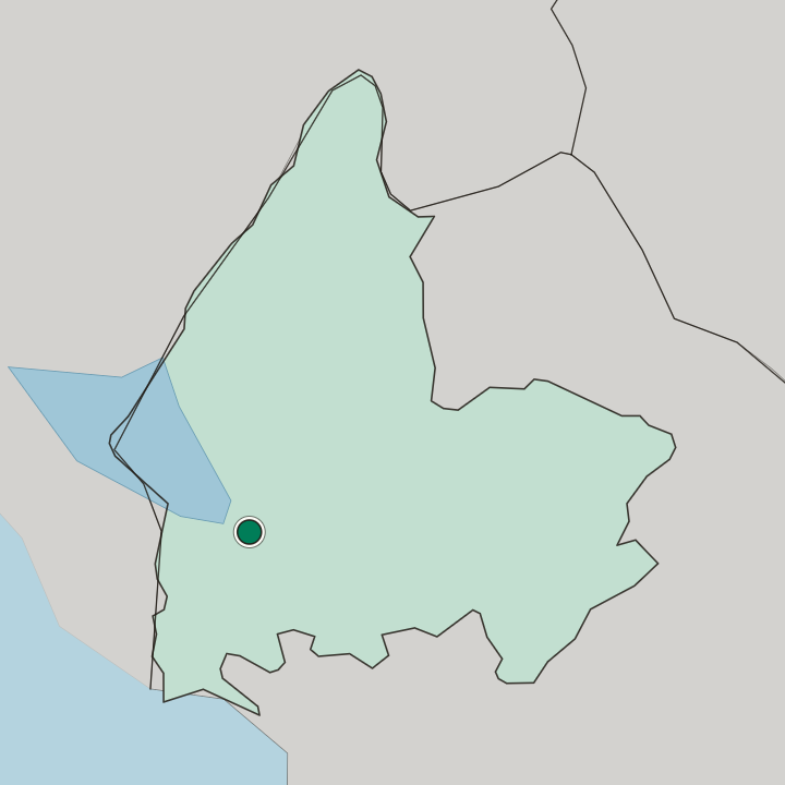 Map showing Shkodër — In Qarku i Shkodrës