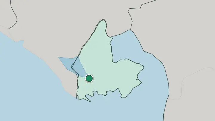 Map of Shkodër in Albania