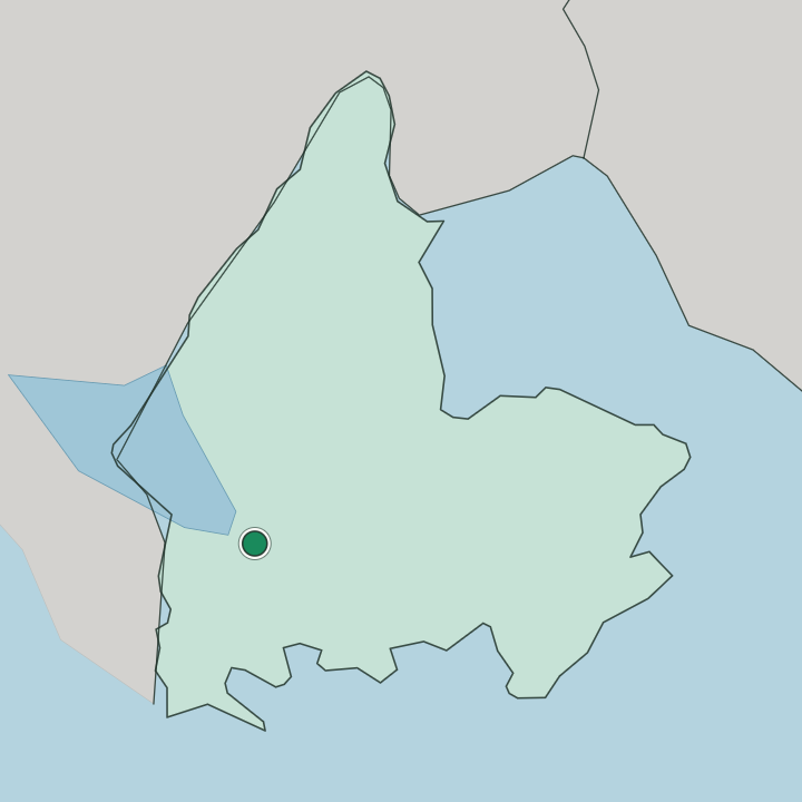 Map showing Shkodër — In Qarku i Shkodrës
