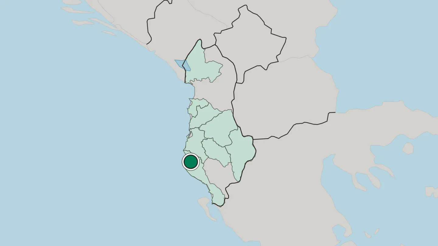 Map of Vlorë in Albania