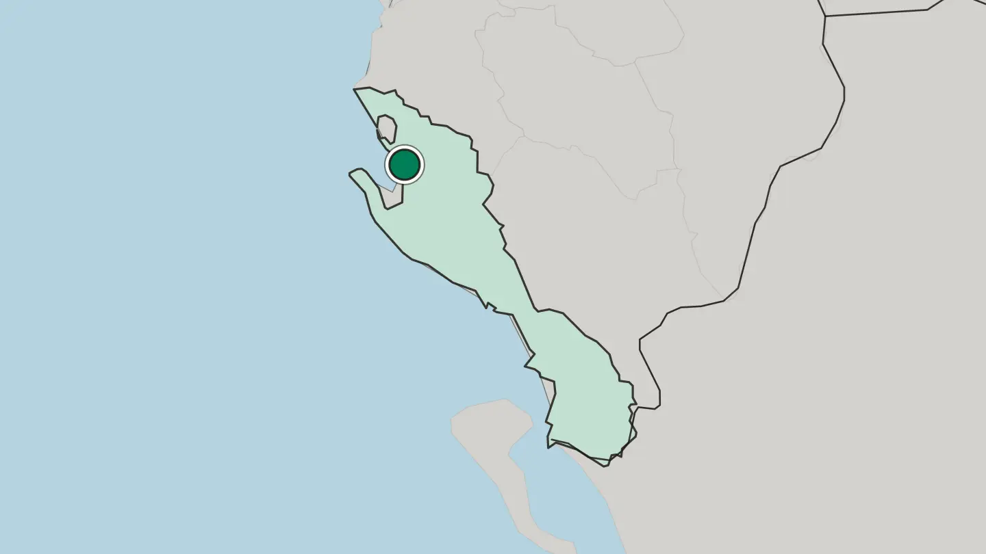 Map of Vlorë in Albania