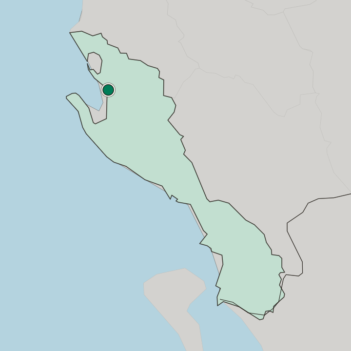 Map showing Vlorë — In Qarku i Vlorës