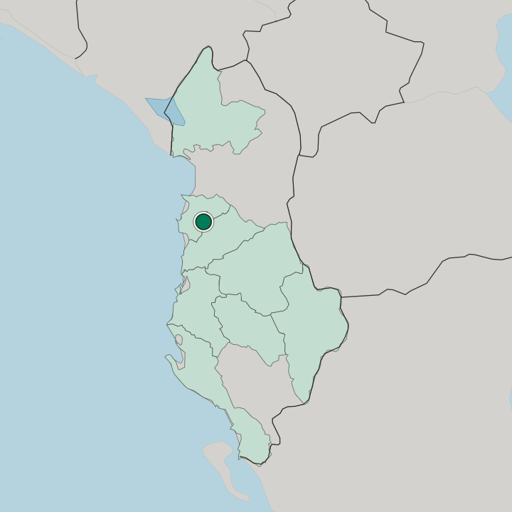 Map showing Vorë — In Albania