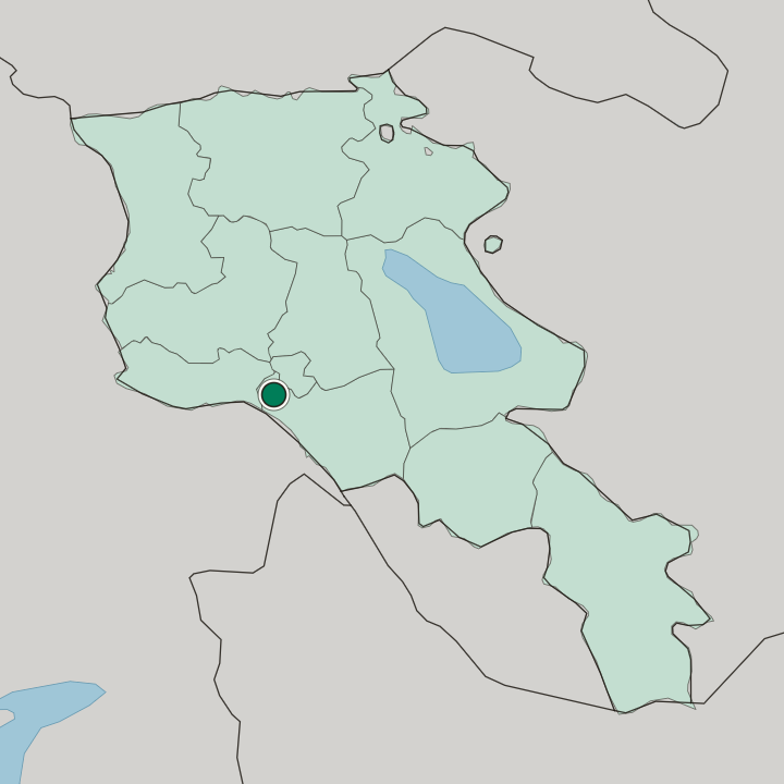 Map showing Masis — In Armenia