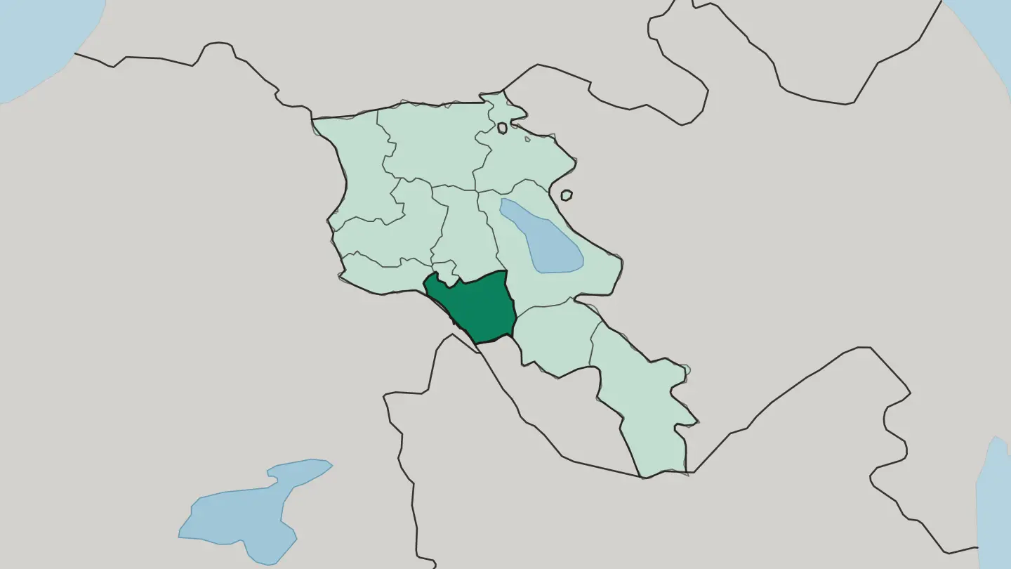 Map of Ararat in Armenia