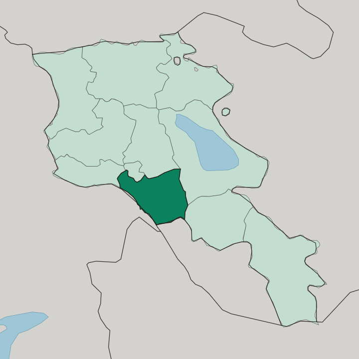 Map showing Ararat — In Armenia