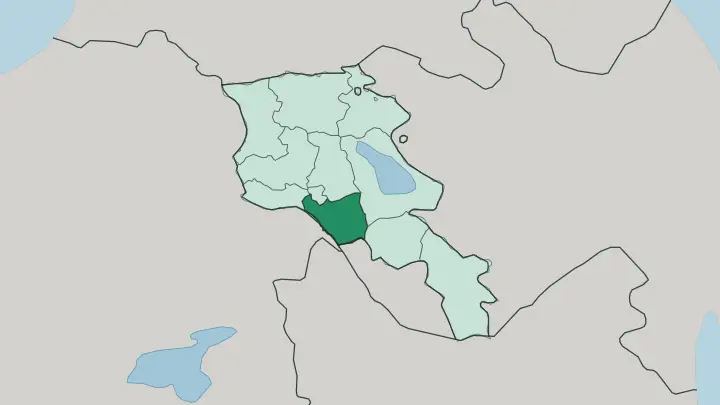 Map of Ararat in Armenia