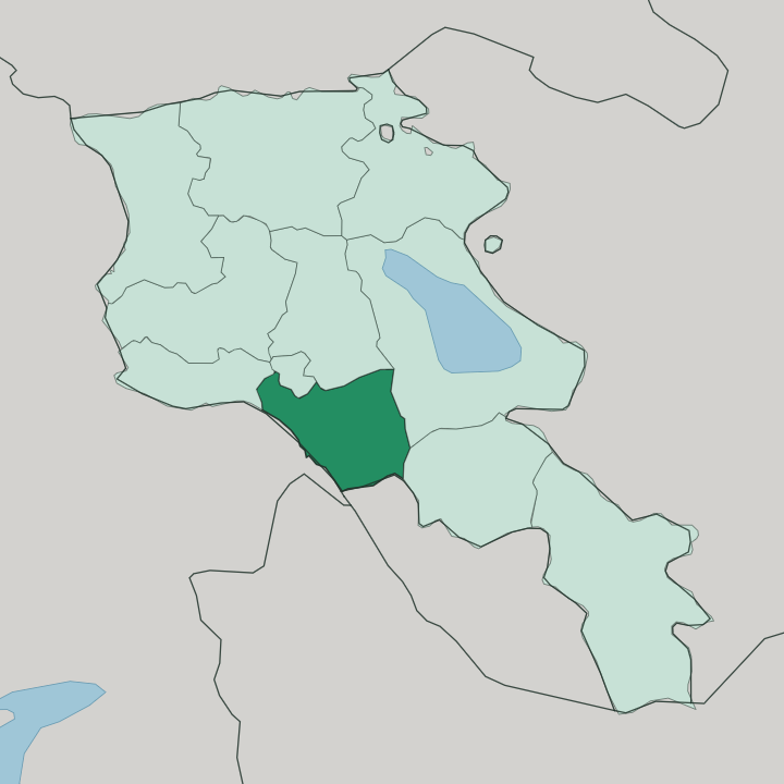 Map showing Ararat — In Armenia