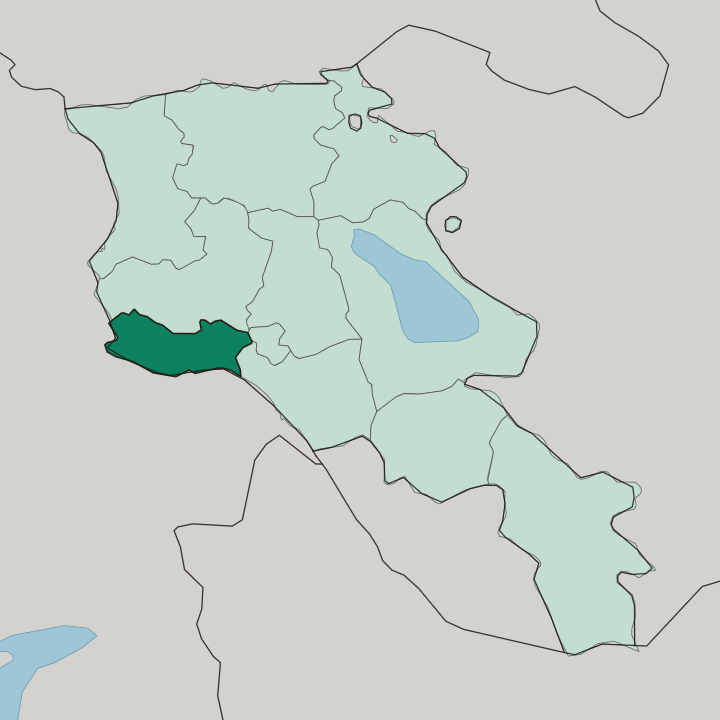 Map showing Armavir — In Armenia