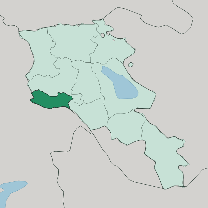 Map showing Armavir — In Armenia