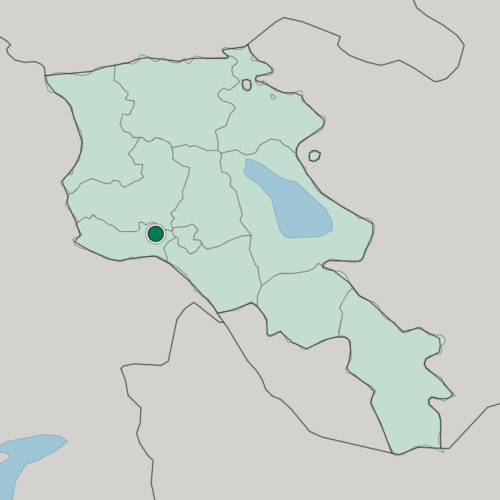 Map showing Vagharshapat — In Armenia