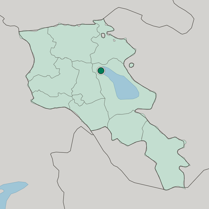 Map showing Sevan — In Armenia