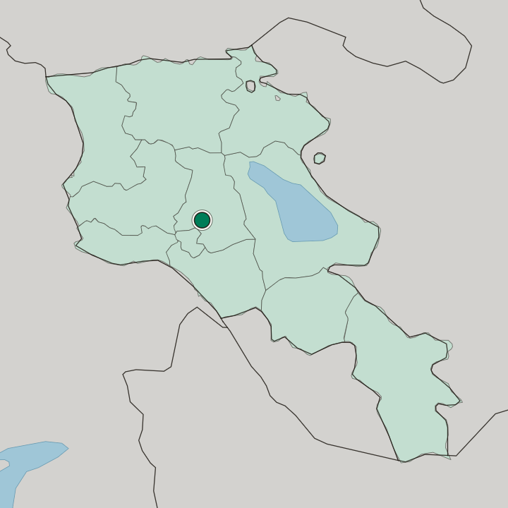 Map showing Abovyan — In Armenia