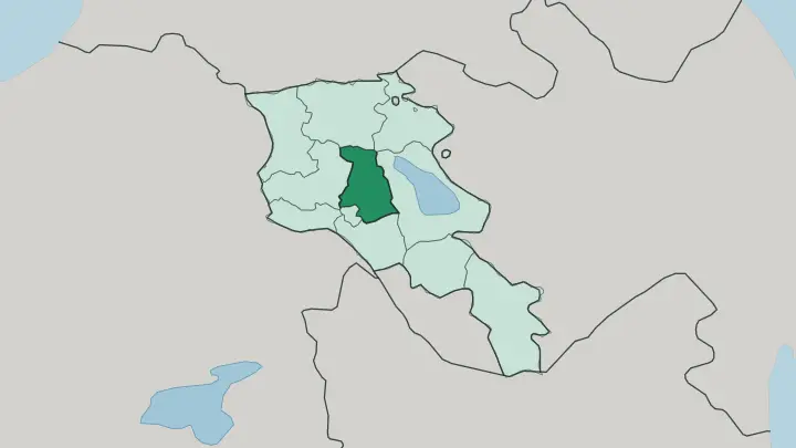 Map of Kotayk in Armenia