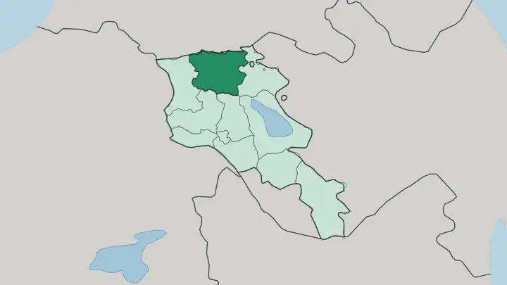 Map of Lori in Armenia